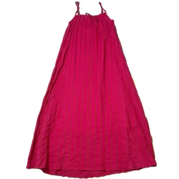 Steve Madden BB Dakota Spaghetti Strap Lined Bright Rose Pink Maxi Dress XS - Picture 2 of 10